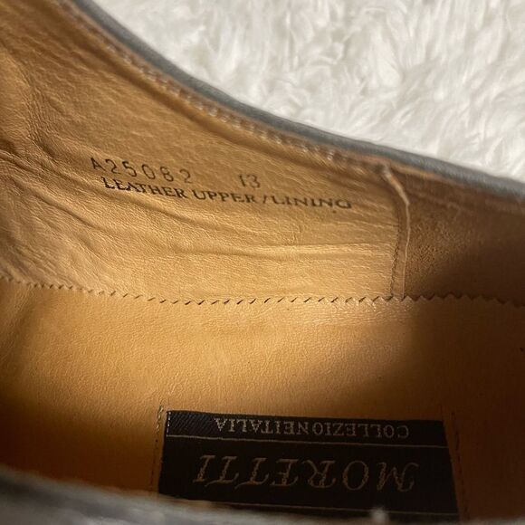 Moretti leather light gray and beige patent shoes square toe gently used SZ13 - Picture 10 of 10